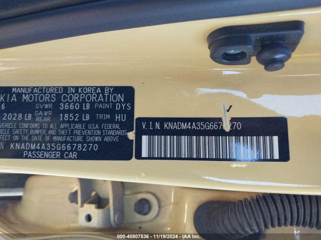 KIA RIO LX 2016 KNADM4A35G6678270 Image 9