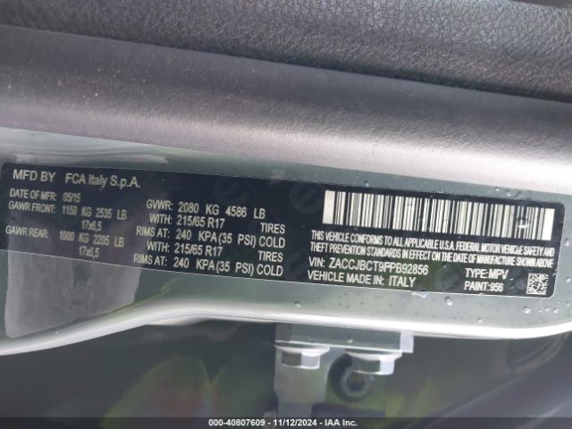 ZACCJBCT9FPB92856 Jeep Renegade Trailhawk