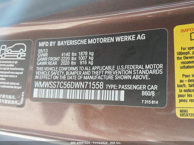 2013 MINI PACEMAN WMWSS7C56DWN71558 Photo 8