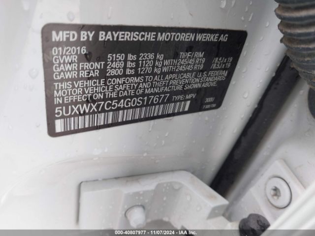 5UXWX7C54G0S17677 BMW X3 Xdrive35i