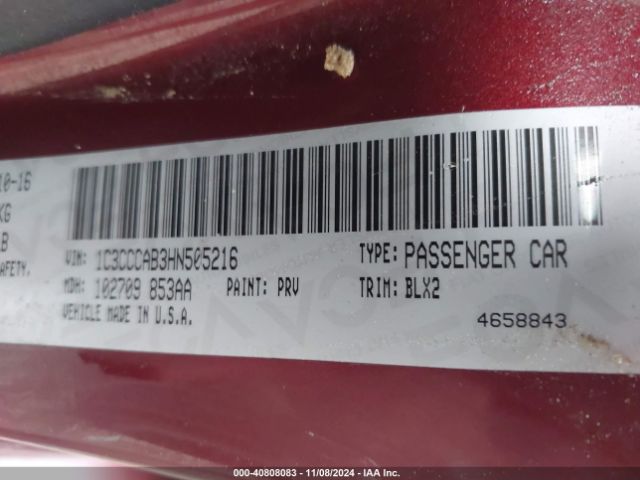 1C3CCCAB3HN505216 Chrysler 200 Limited Platinum