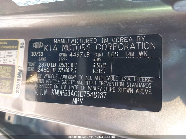 KIA Sportage Lx 2014 KNDPB3AC1E7548137 Image 9