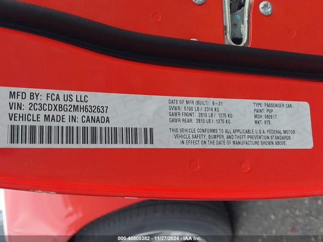 Dodge Charger Sxt Rwd 2021 2C3CDXBG2MH632637 Image 9