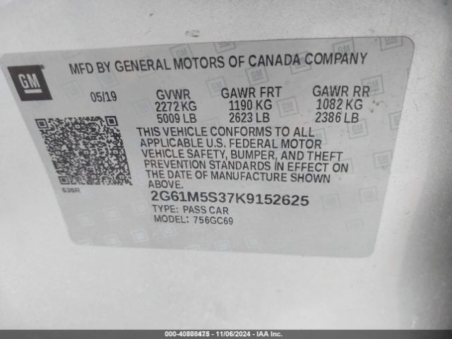 2G61M5S37K9152625 Cadillac XTS LUXURY