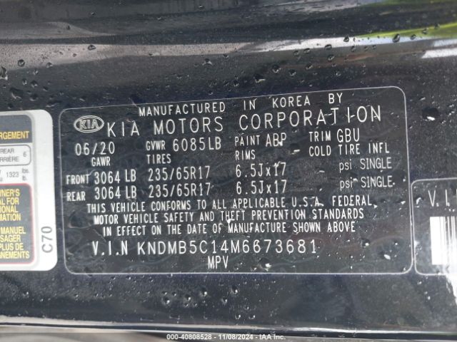 KNDMB5C14M6673681 KIA SEDONA LX