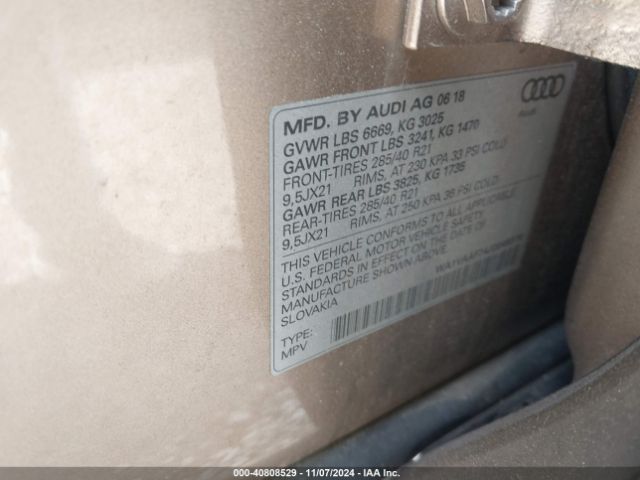 WA1VAAF74JD049378 Audi Q7 3.0t Premium