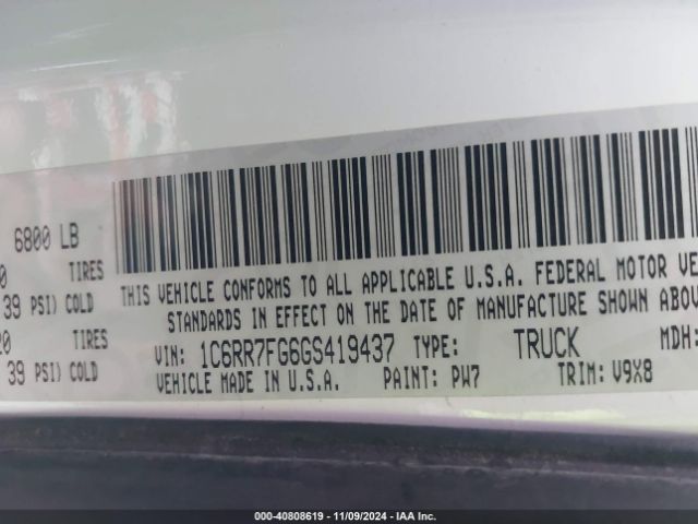 1C6RR7FG6GS419437 RAM 1500 Express