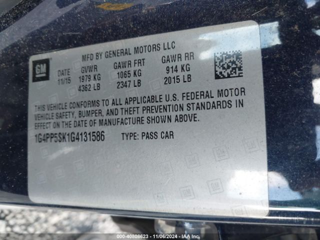 1G4PP5SK1G4131586 Buick Verano
