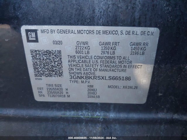 Chevrolet Blazer Awd Rs 2020 3GNKBKRSXLS665186 Image 9
