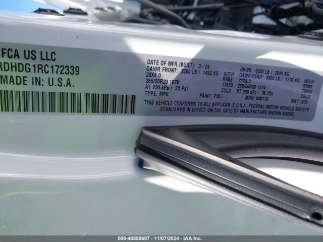 1C4RDHDG1RC172339 Dodge DURANGO GT