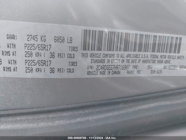 Dodge Grand Caravan Gt 2017 2C4RDGEG7HR716907 Image 9