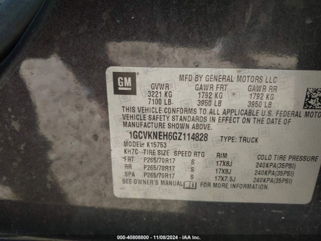 1GCVKNEH6GZ114828 Chevrolet Silverado 1500 Ls
