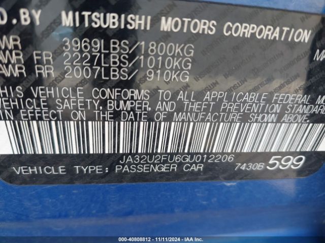 2016 MITSUBISHI LANCER JA32U2FU6GU012206 Photo 8
