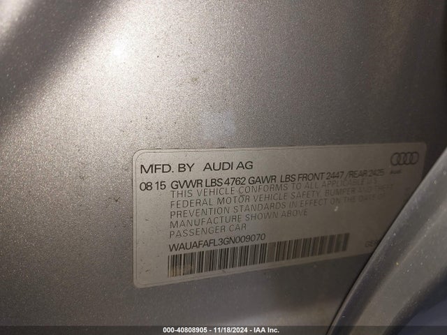 Audi A4 2.0t Premium 2016 WAUAFAFL3GN009070 Image 9
