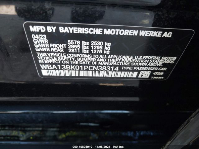 WBA13BK01PCN38314 BMW M550 I Xdrive
