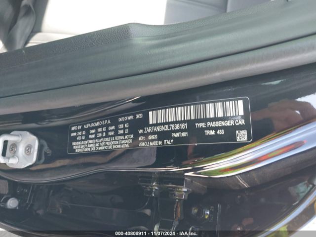 ZARFANBN3L7638161 Alfa Romeo Giulia Ti Awd