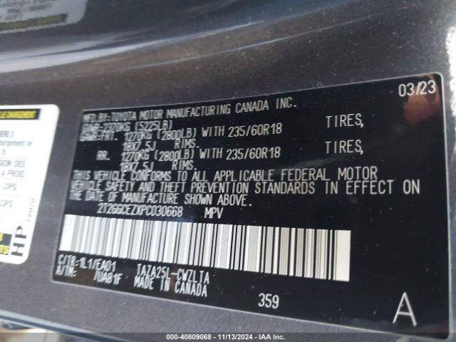 2T2GGCEZXPC030668 Lexus Nx 350 Premium