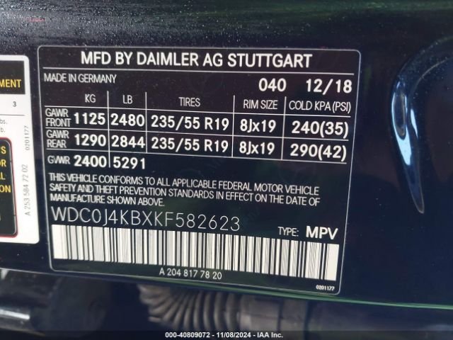 WDC0J4KBXKF582623 Mercedes-Benz Glc 300 Coupe 4matic