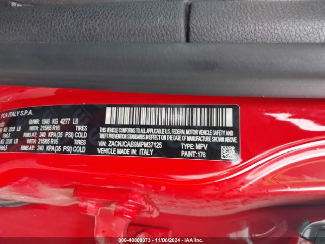 ZACNJCAB9MPM37125 Jeep Renegade Sport Fwd