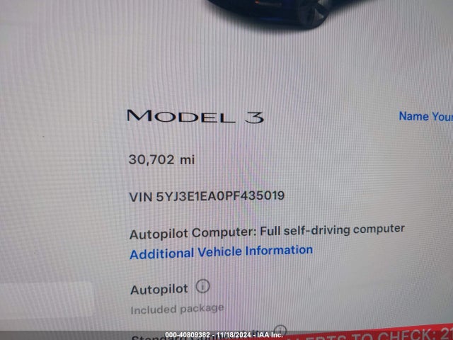2023 TESLA MODEL 3 5YJ3E1EA0PF435019 Photo 6