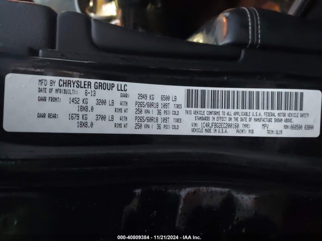 Jeep Grand Cherokee Limited 2014 1C4RJFBG2EC200160 Image 9