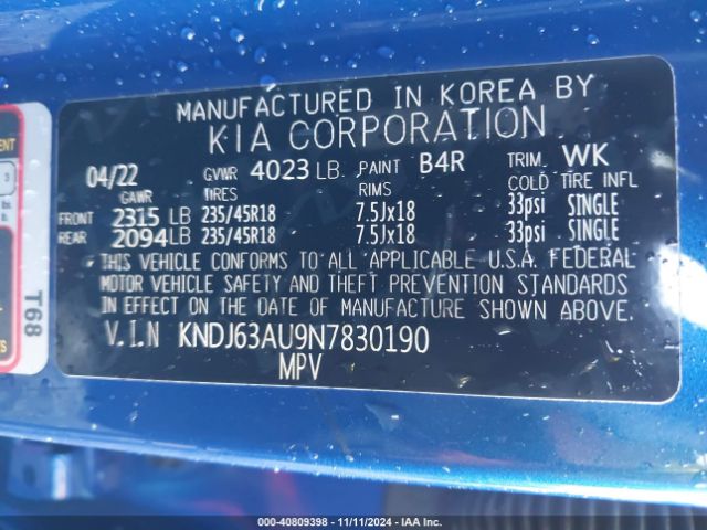 KNDJ63AU9N7830190 KIA Soul Gt-line