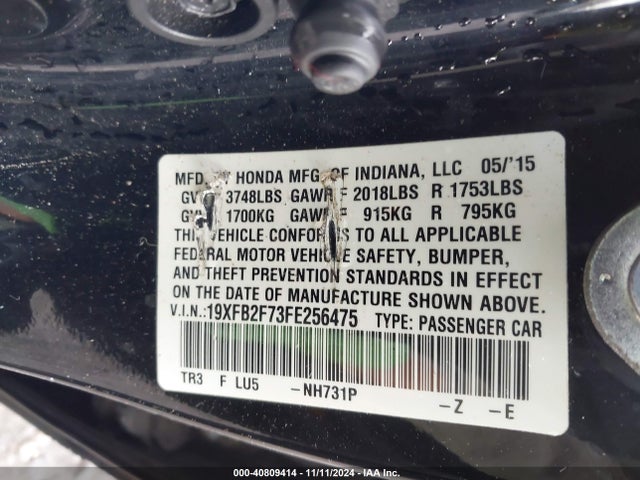 19XFB2F73FE256475 Honda CIVIC SE