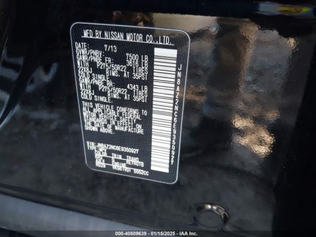 JN8AZ2NC6E9350927 Infiniti QX80