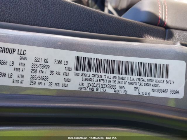 1C4SDJCT1EC455339 Dodge Durango R/t