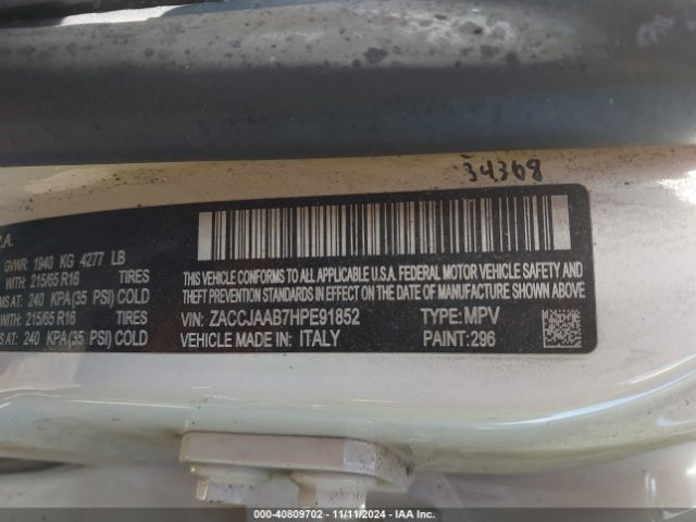 ZACCJAAB7HPE91852 Jeep Renegade Sport Fwd
