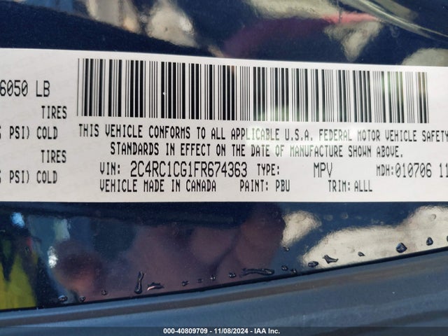2C4RC1CG1FR674363 Chrysler Town & Country Touring-l