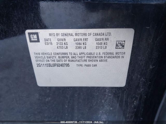 2G1115SL6F9240795 Chevrolet IMPALA 1LT
