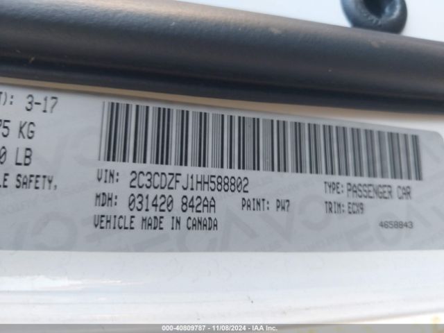 2C3CDZFJ1HH588802 Dodge Challenger 392 Hemi Scat Pack Shaker