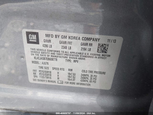 Buick Encore 2014 KL4CJASB7EB608778 Image 9