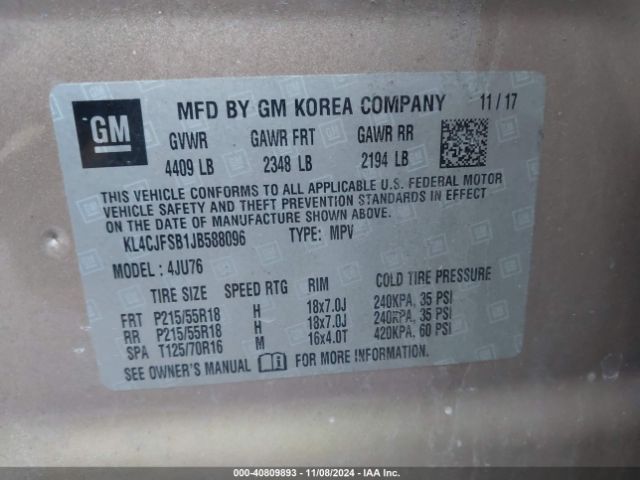 KL4CJFSB1JB588096 Buick Encore Preferred Ii