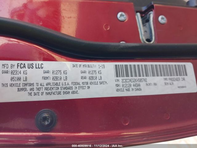 2C3CCAEG2KH585702 Chrysler 300 Limited