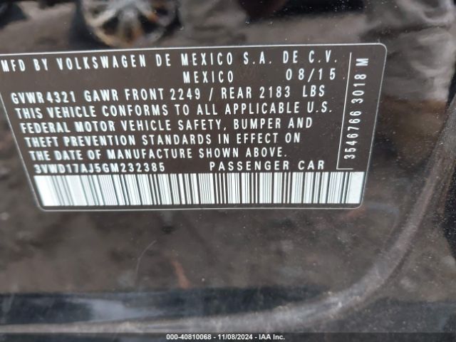 3VWD17AJ5GM232385 Volkswagen Jetta 1.8t Sport