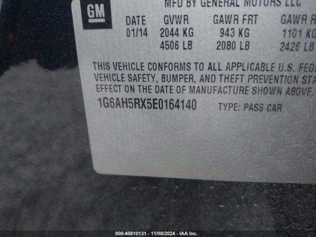 1G6AH5RX5E0164140 Cadillac ATS LUXURY