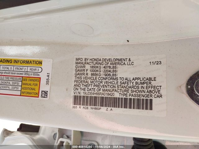 19UDE4H66RA018420 Acura Integra A-spec Technology Package