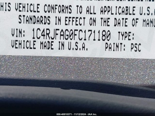 1C4RJFAG0FC171180 Jeep Grand Cherokee Altitude