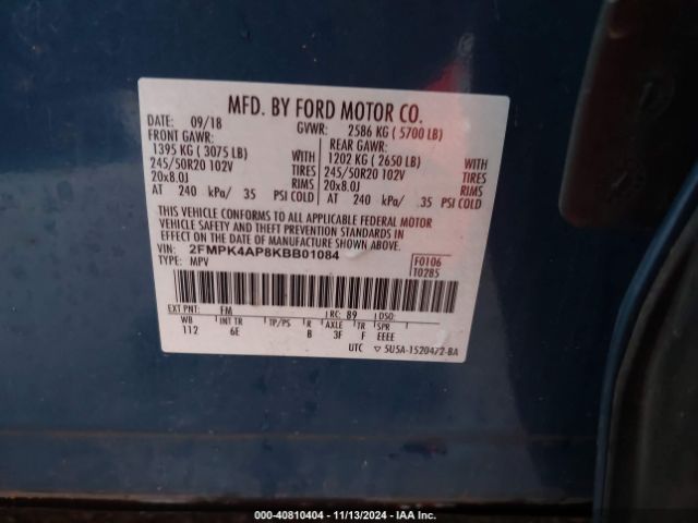 2FMPK4AP8KBB01084 Ford EDGE ST
