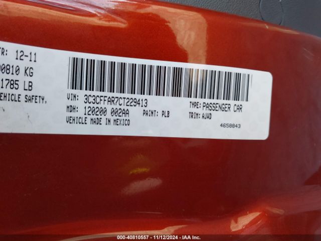 2012 FIAT 500 3C3CFFAR7CT229413 Photo 8