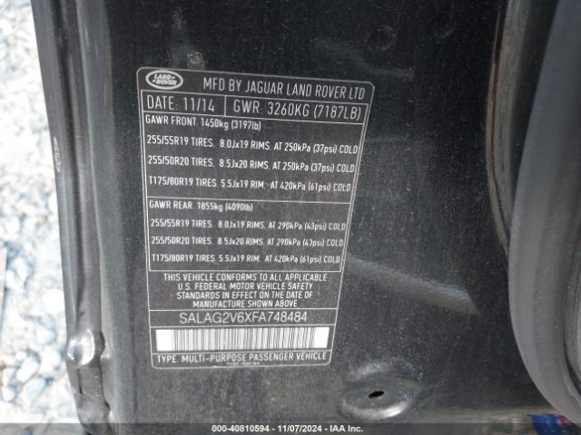 SALAG2V6XFA748484 Land Rover LR4