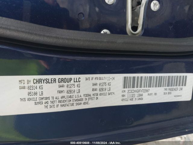2C3CDXHG0FH722007 Dodge Charger Sxt