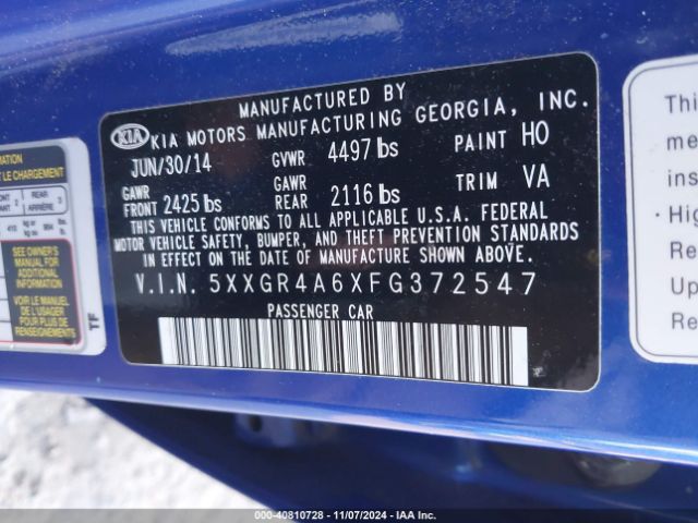 5XXGR4A6XFG372547 KIA Optima Sx Turbo