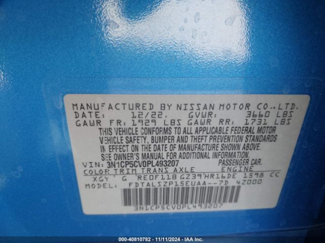 3N1CP5CV0PL493207 Nissan Kicks Sv Xtronic Cvt