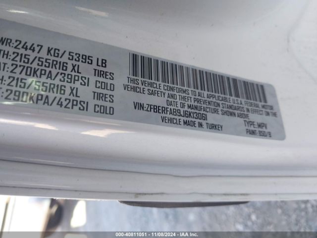 ZFBERFAB9J6K13061 RAM Promaster City Tradesman