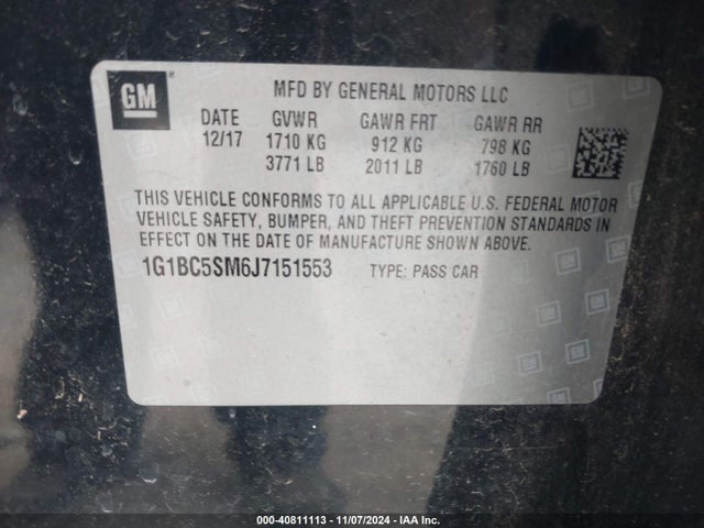 Chevrolet Cruze Ls Auto 2018 1G1BC5SM6J7151553 Image 9