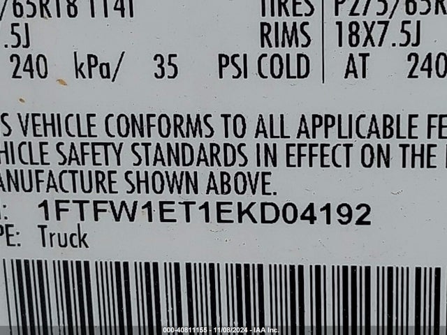 Ford F-150 Xlt 2014 1FTFW1ET1EKD04192 Image 9