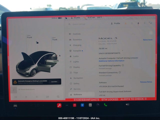 2022 TESLA MODEL 3 5YJ3E1EBXNF124073 Photo 6
